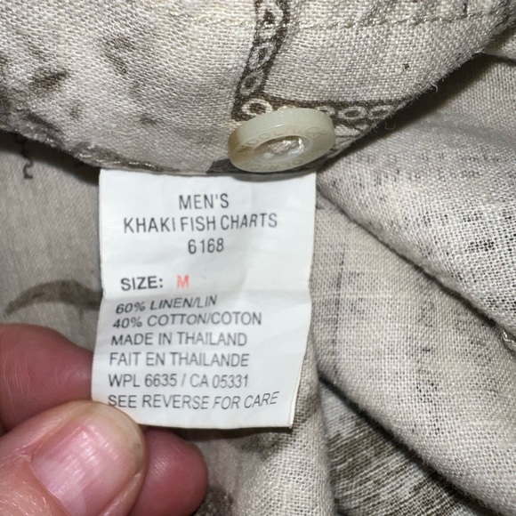 Woolrich Men's Fishing Print Button Down Shirt Size Medium - Picture 8 of 8